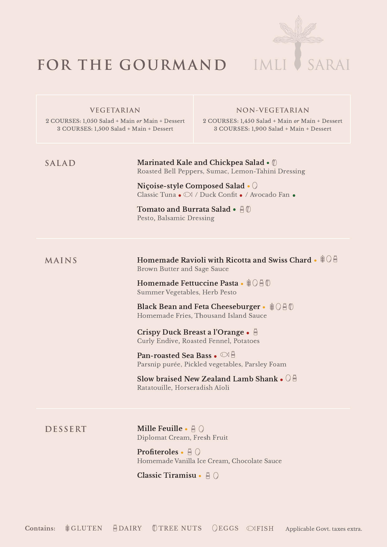 Gourmand Menu